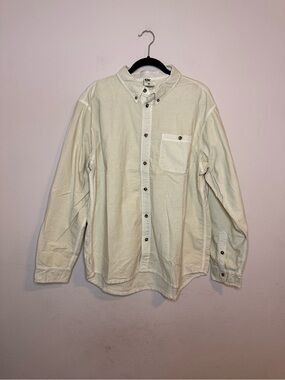 Men's Nike Cream Button-Down Long-Sleeve Shirt